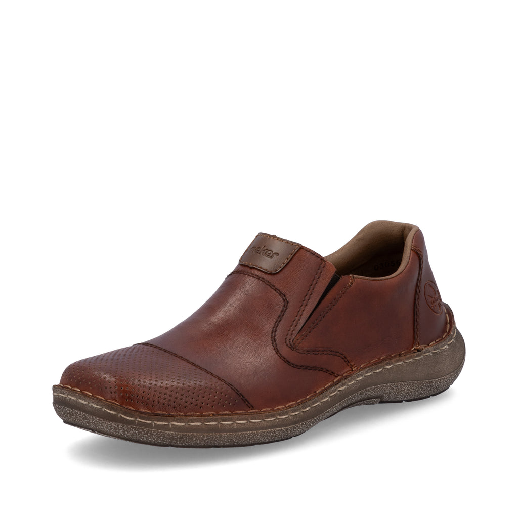 Brown Elasticated Shoes for Men | Rieker 03056-24