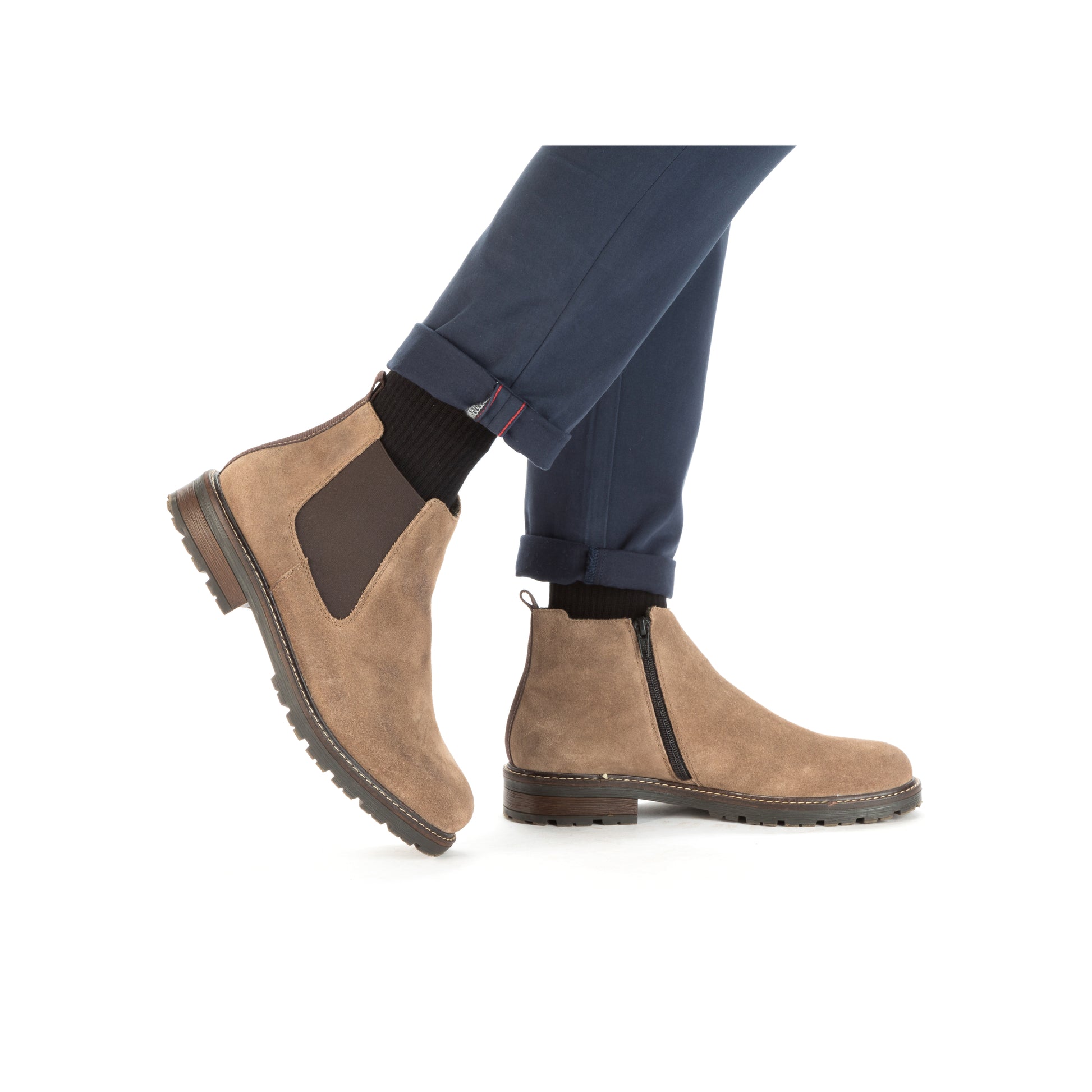 Beige Zip Boots for Men | Rieker 32051-64