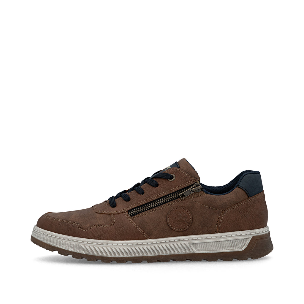 Brown Zip Shoes for Men | Rieker 37029-24