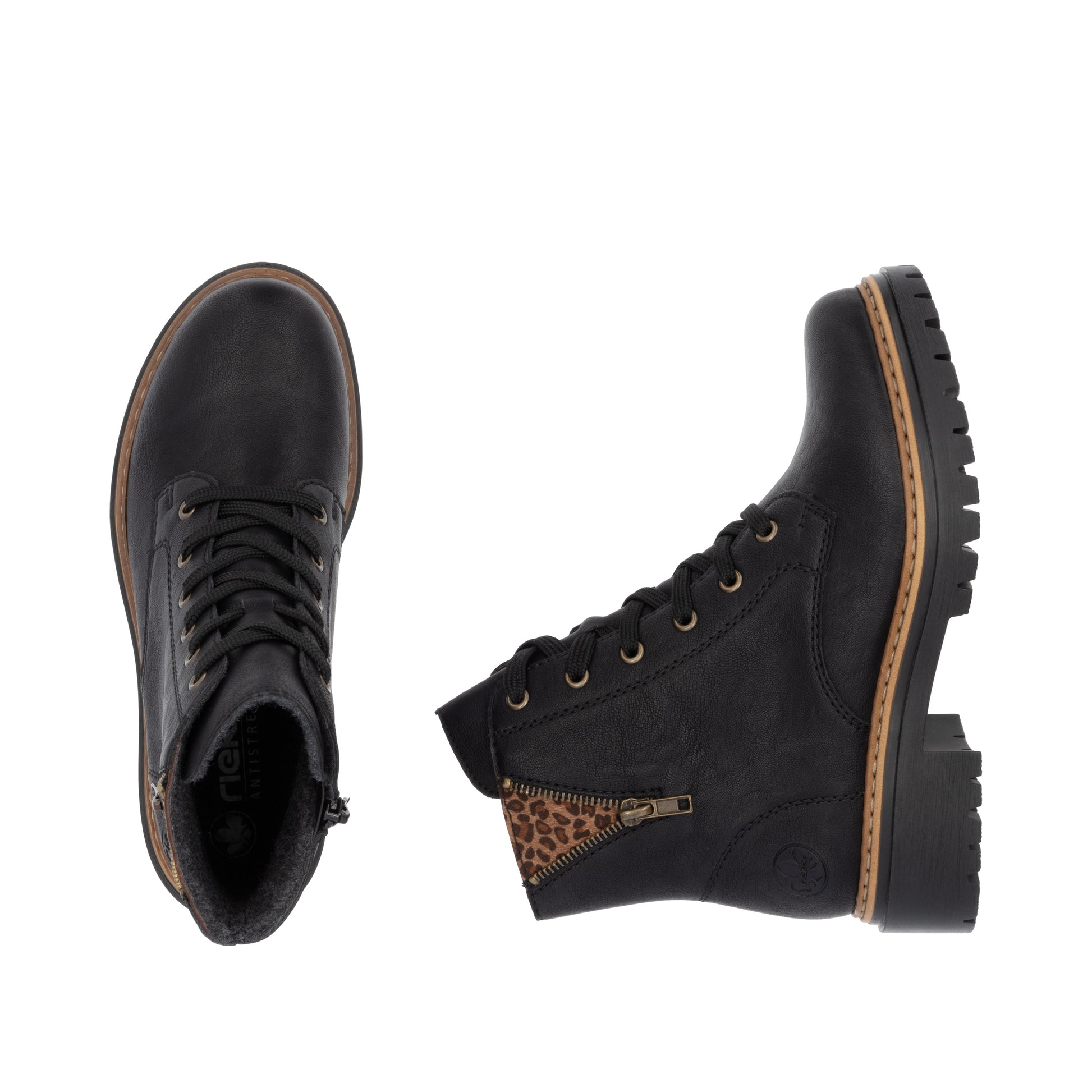 Black Zip Boots for Women | Rieker 72617-00
