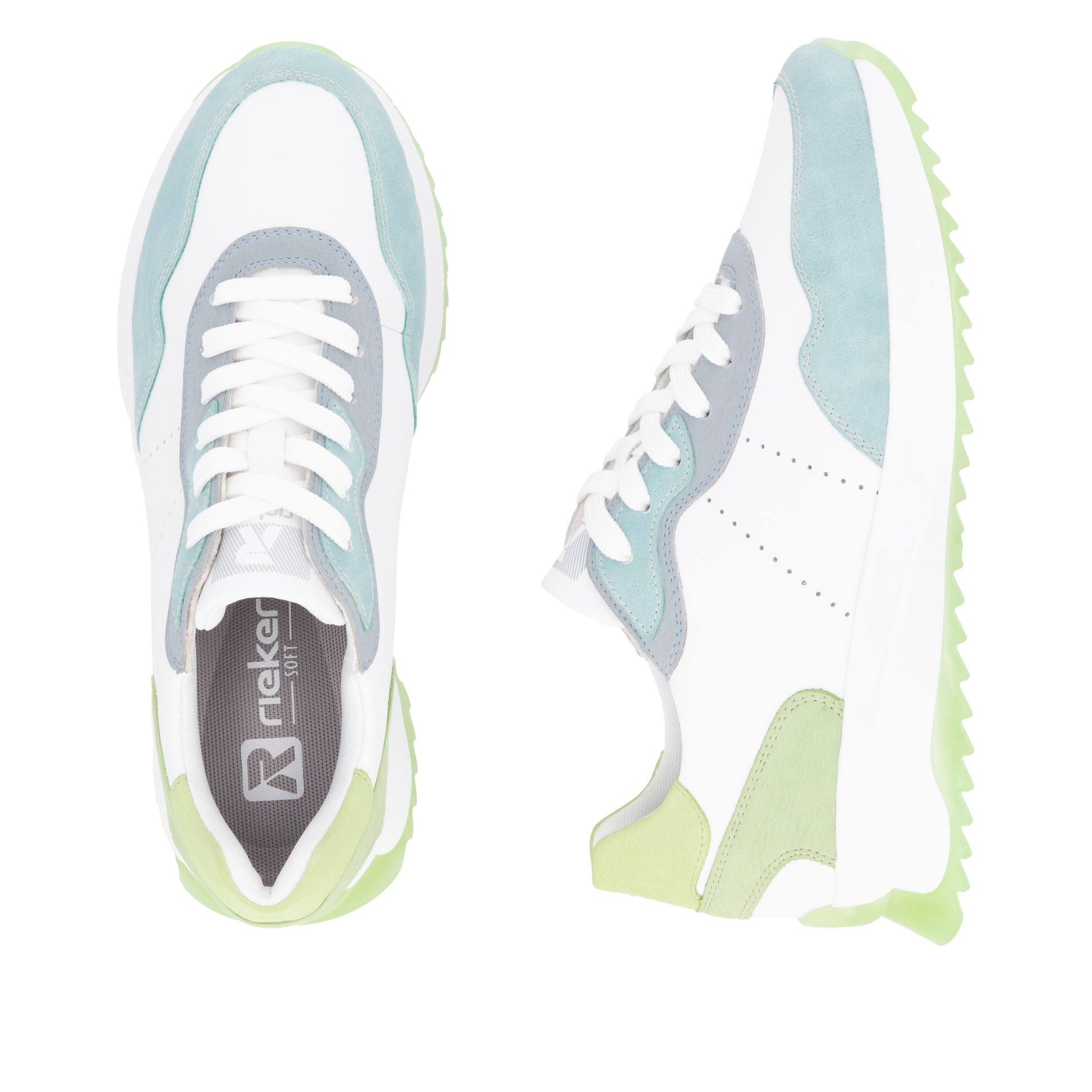 White Elasticated Shoes for Women | Rieker W1308-81