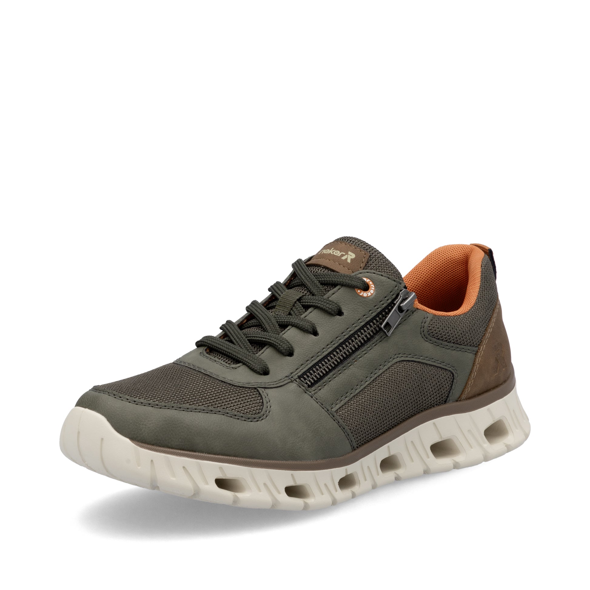 Green Zip Shoes for Men | Rieker 04301-54
