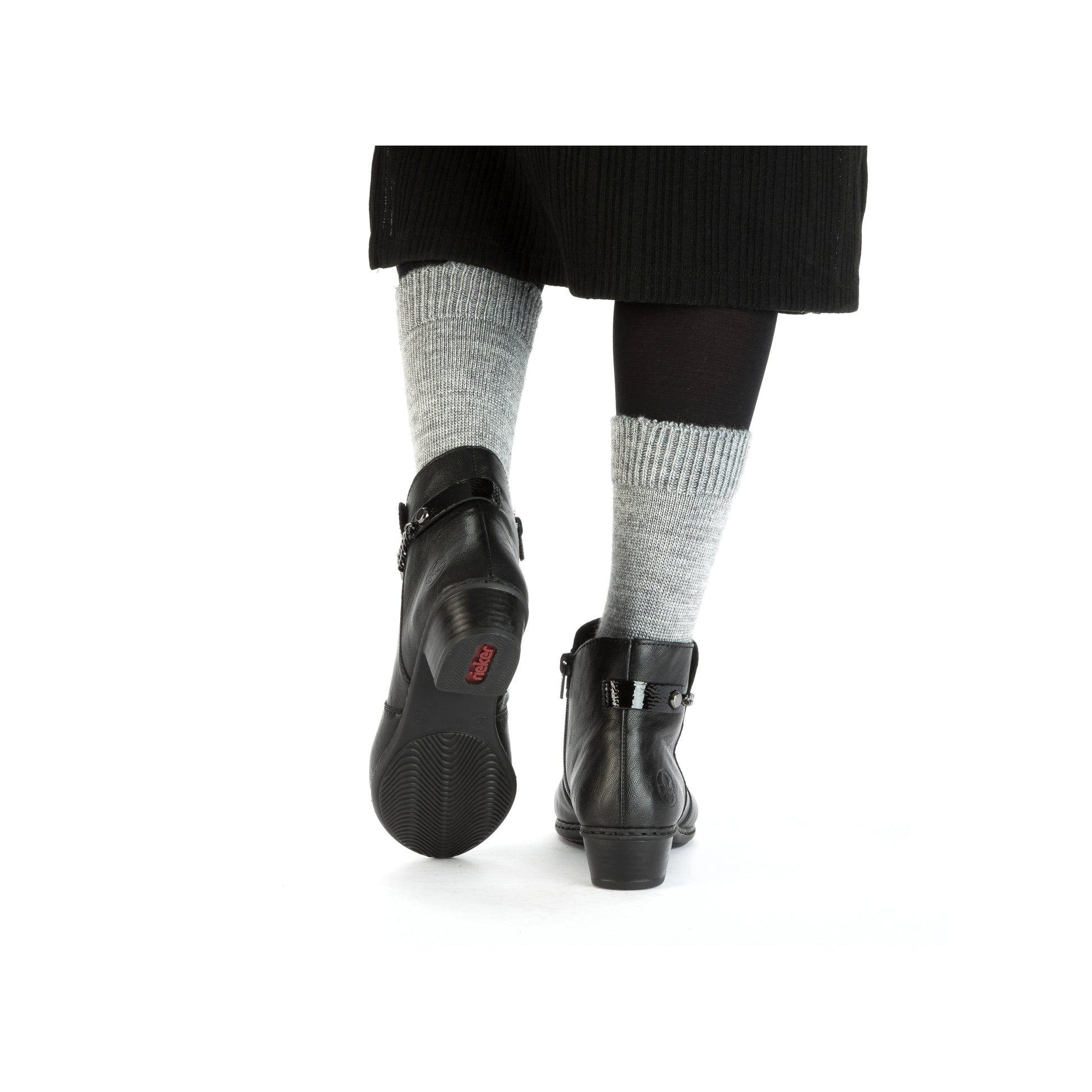 Black Zip Boots for Women | Rieker Y0783-00
