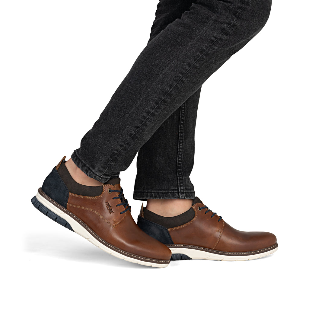 Brown Elasticated Shoes for Men | Rieker 14405-24