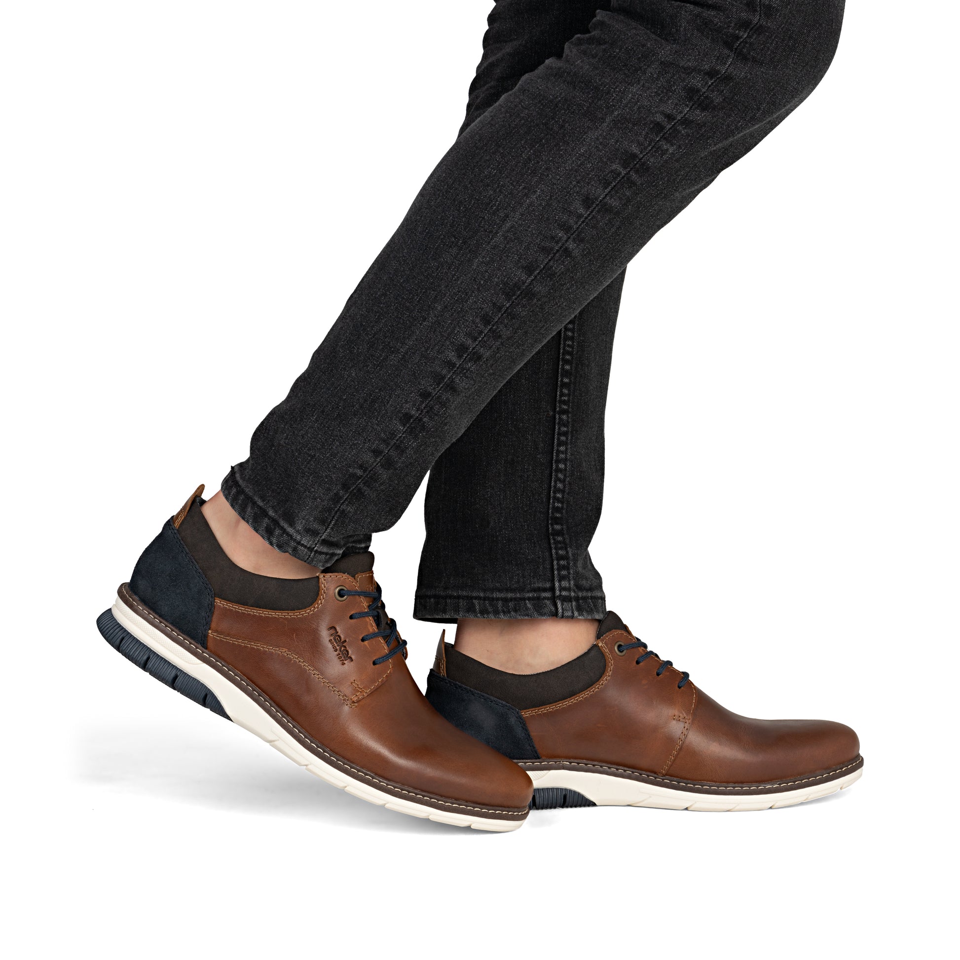 Brown Elasticated Shoes for Men | Rieker 14405-24