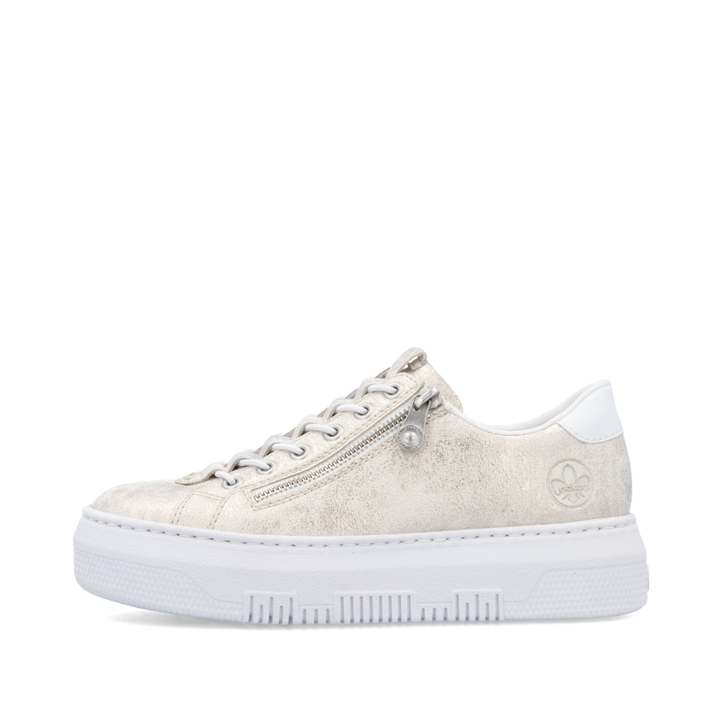 Beige Zip Shoes for Women | Rieker M1953-60