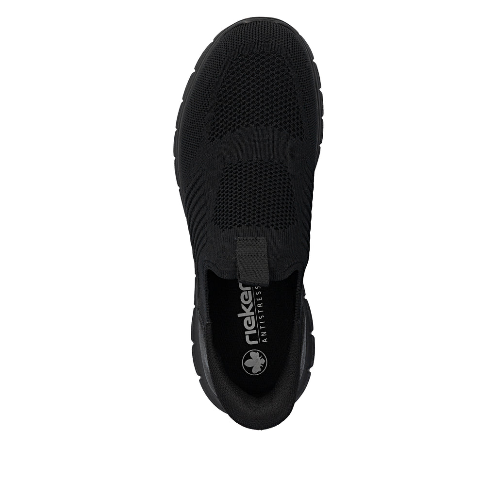 Black Elasticated Shoes for Men | Rieker B6659-01