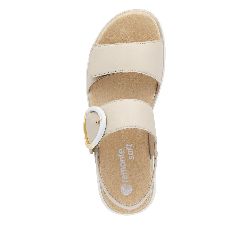 Beige Hook & Loop Sandals for Women | Remonte D2K50-80