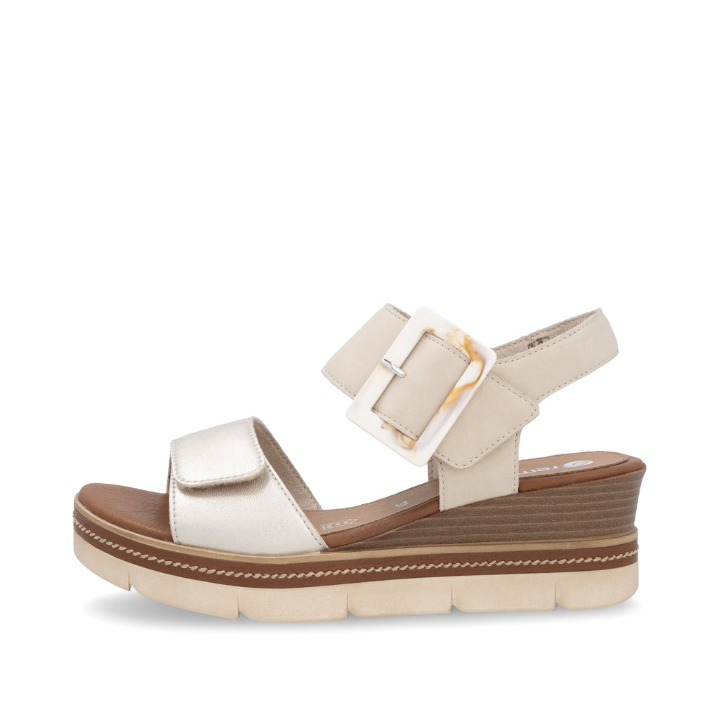 Beige Hook & Loop Sandals for Women | Remonte D2L53-60