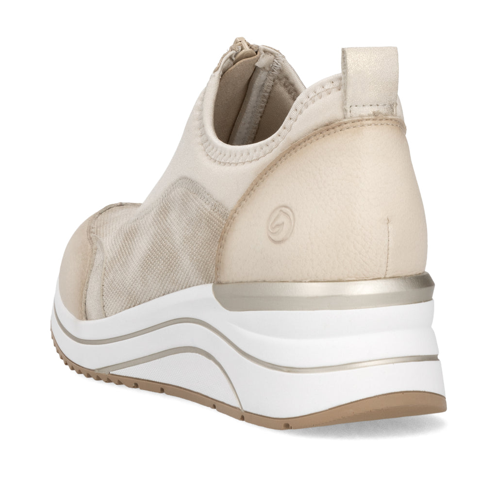 Beige Zip Shoes for Women | Remonte D0T08-61