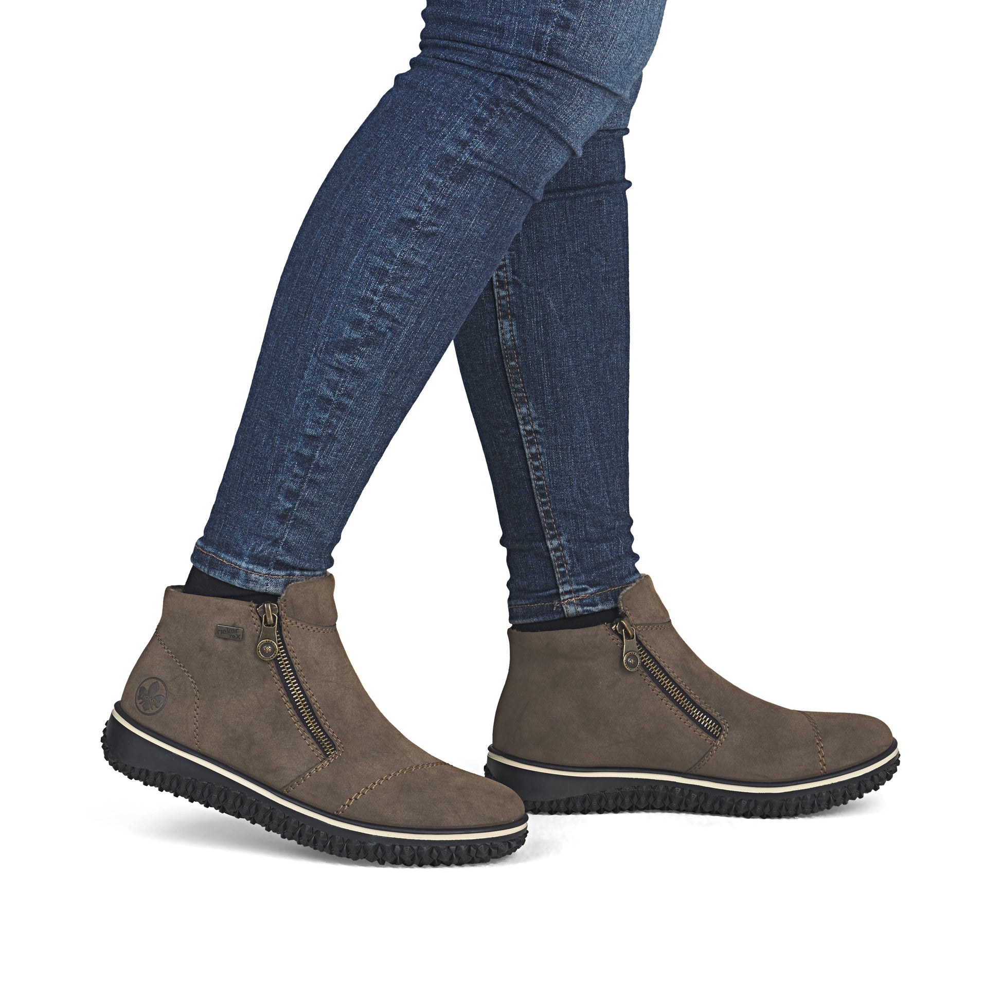 Brown Zip Boots for Women | Rieker Z4265-24