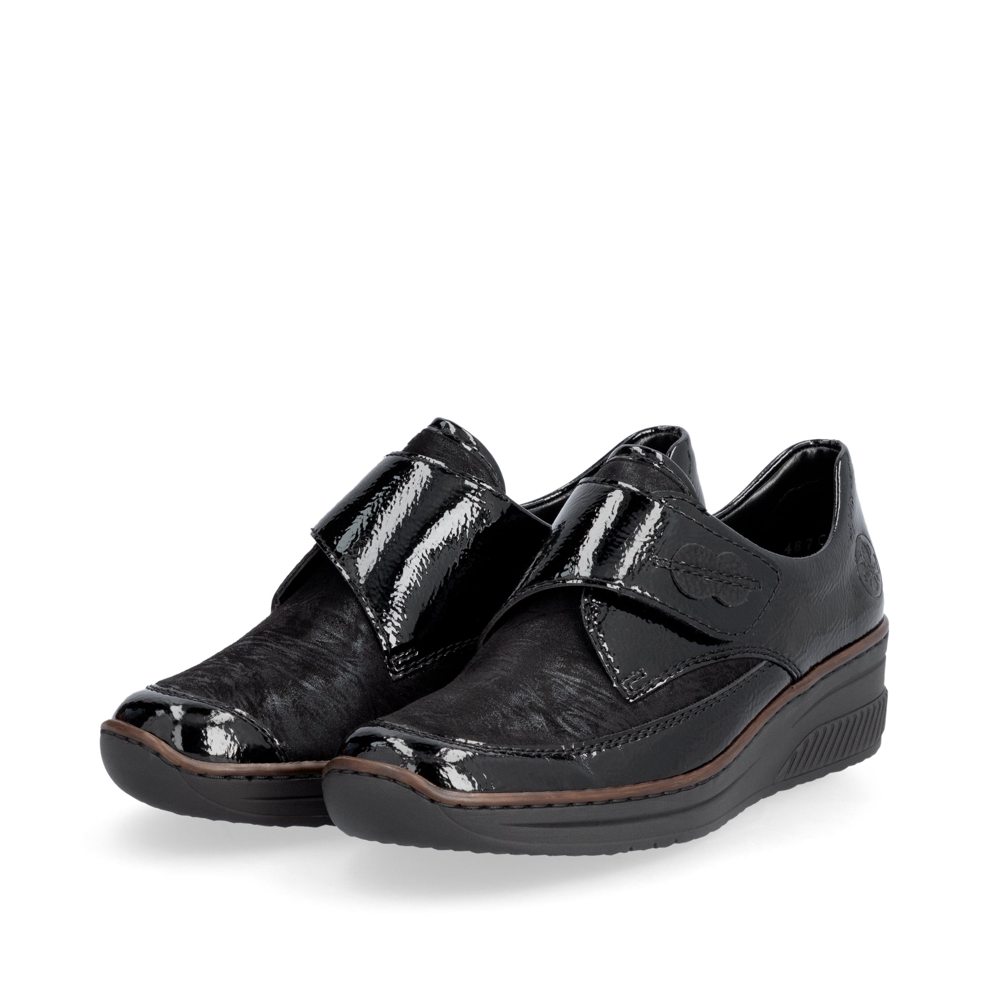 Black Hook & Loop Shoes for Women | Rieker 487C0-00