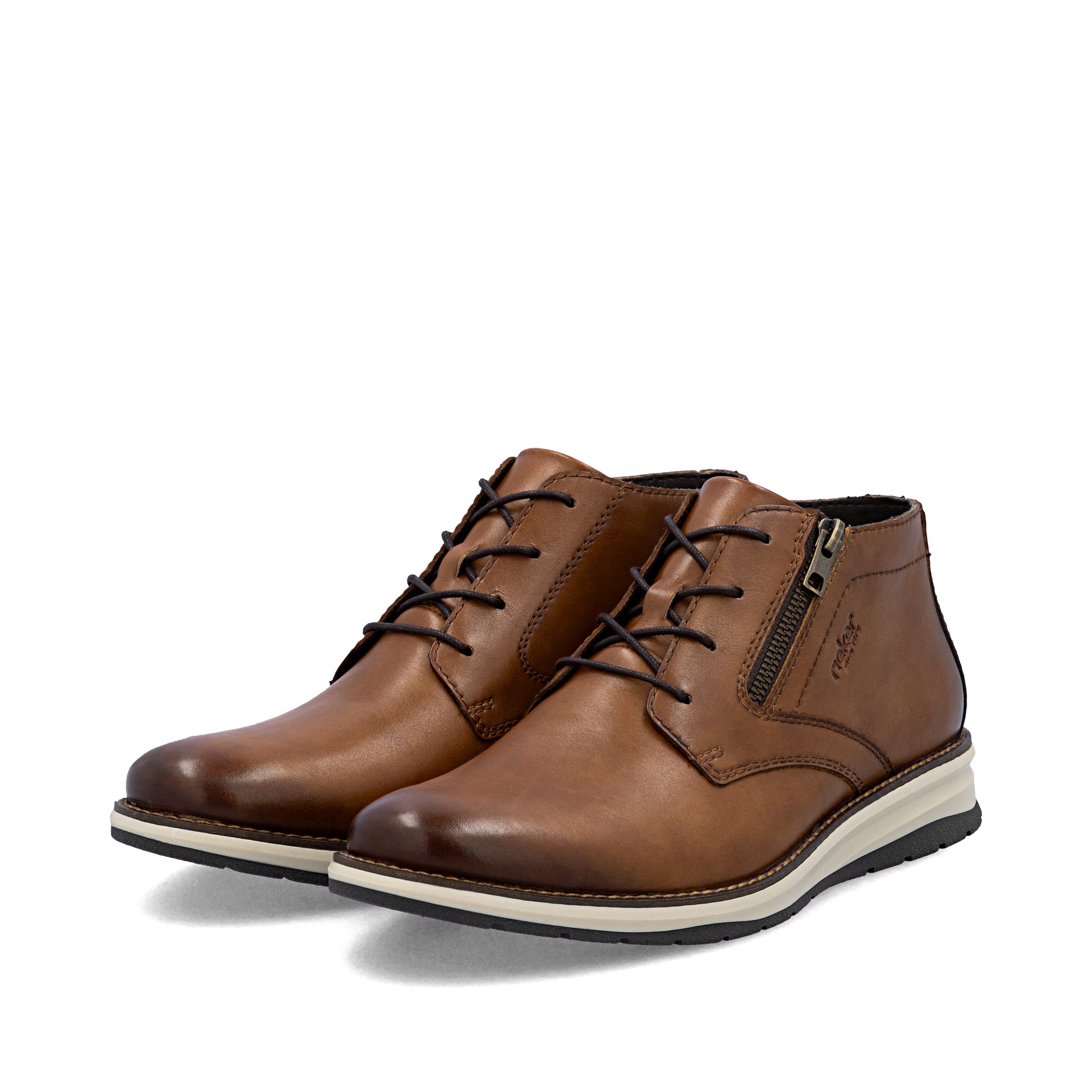 Brown Zip Boots for Men | Rieker 14705-24