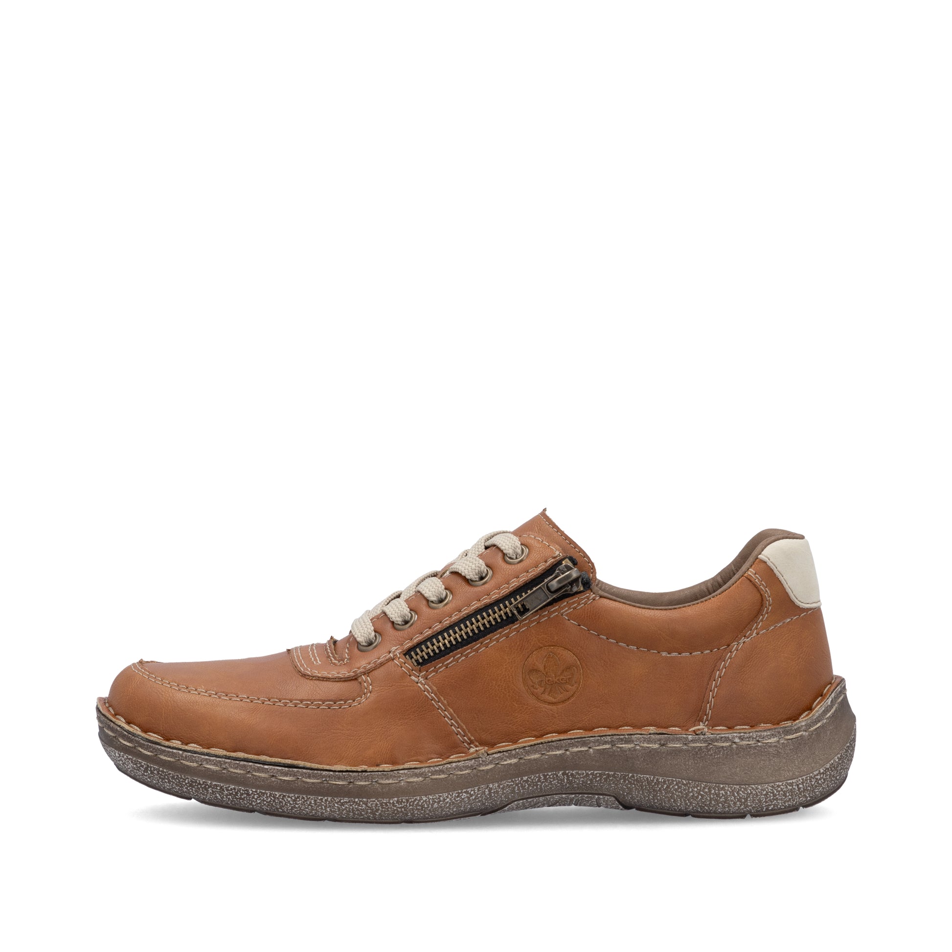 Brown Zip Shoes for Men | Rieker 03030-25