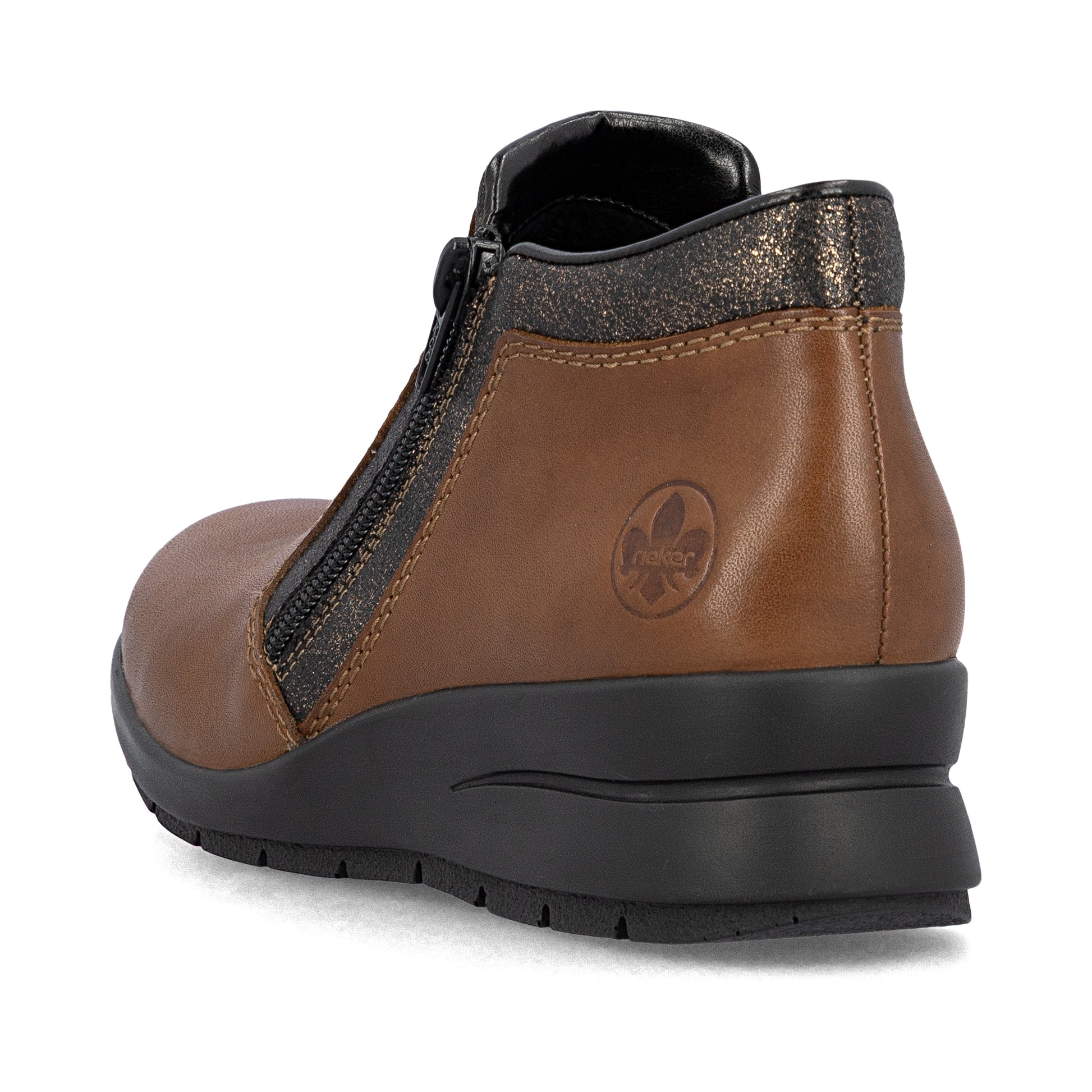 Brown Zip Boots for Women | Rieker L4883-24