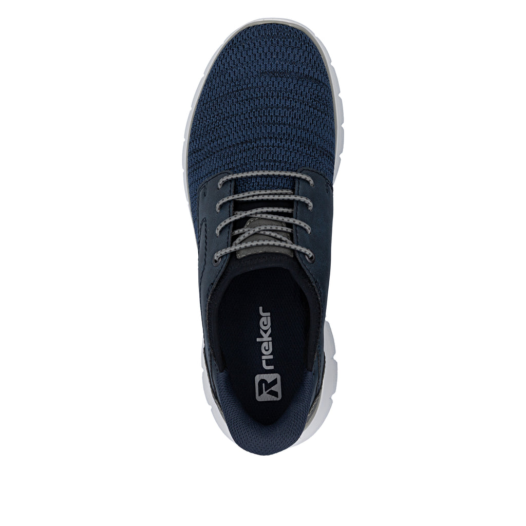 Blue Elasticated Shoes for Men | Rieker B6658-14