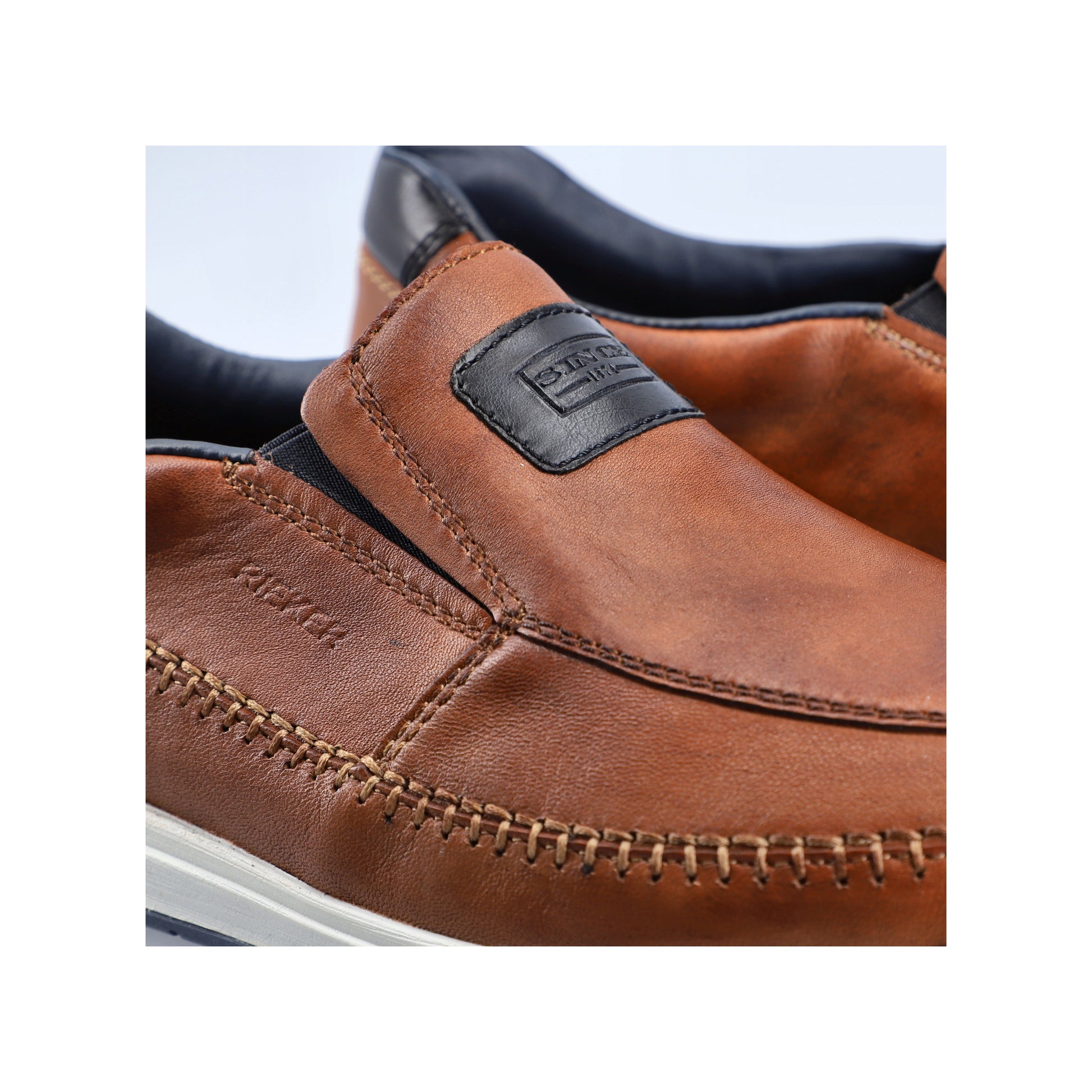 Brown Elasticated Shoes for Men | Rieker 11962-25