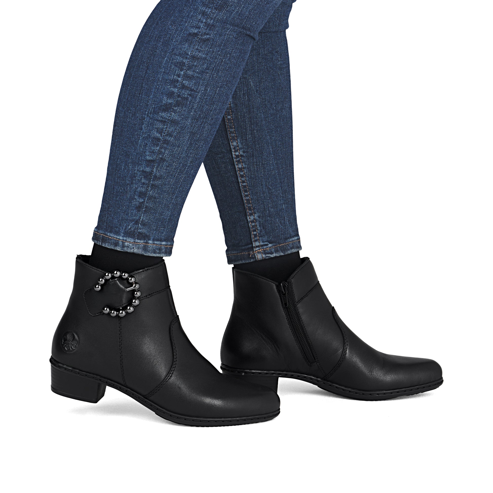 Black Zip Boots for Women | Rieker Y0797-00