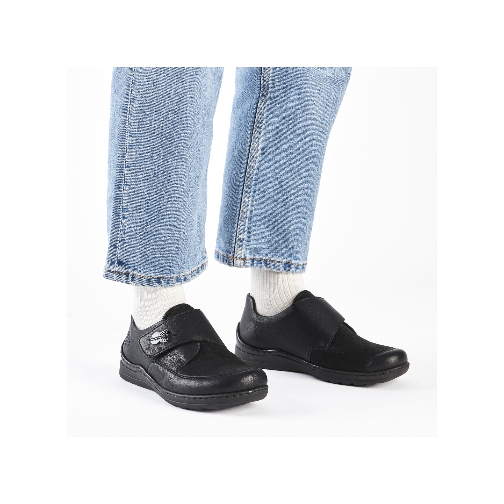 Black Hook & Loop Shoes for Women | Rieker 48954-00