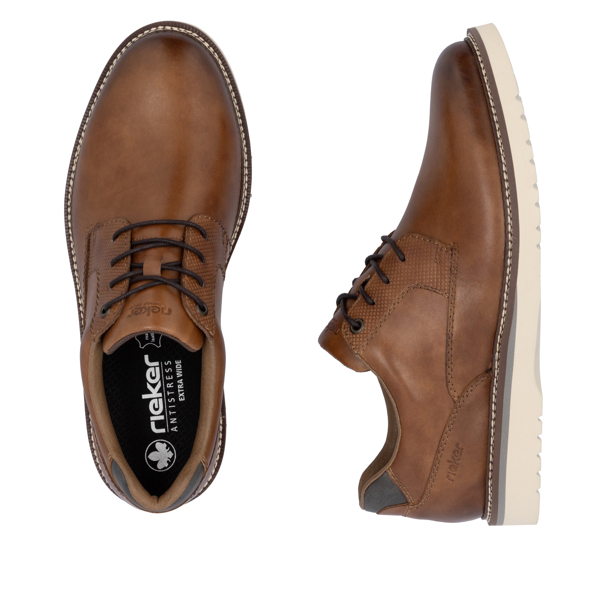 Brown Elasticated Shoes for Men | Rieker 04503-24