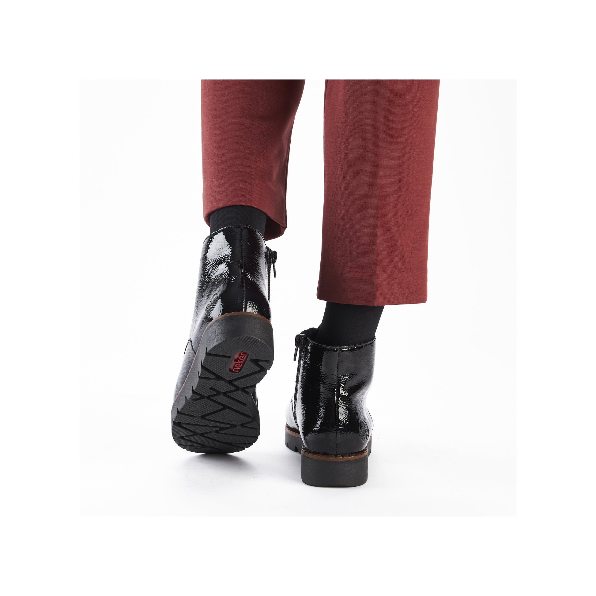 Black Zip Boots for Women | Rieker 44902-00