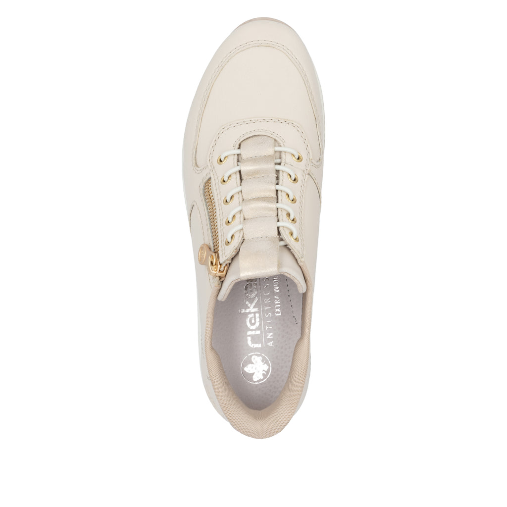 Beige Zip Shoes for Women | Rieker N1156-60