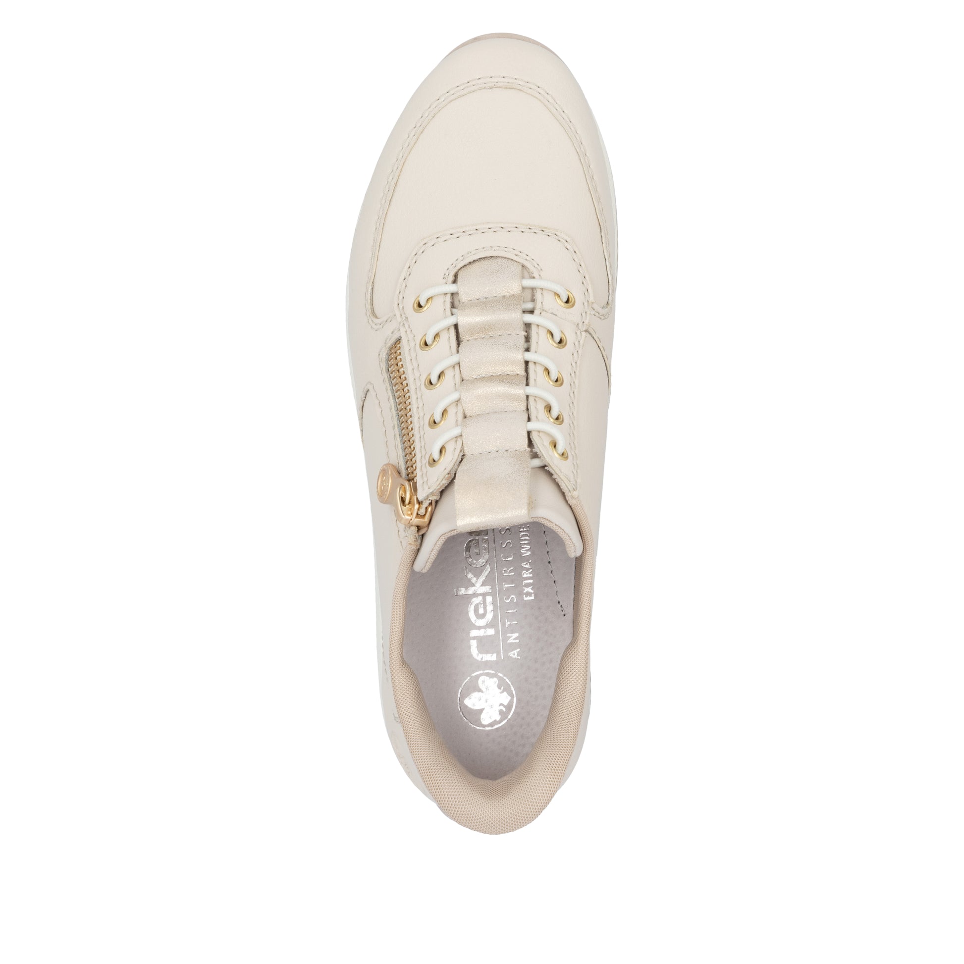 Beige Zip Shoes for Women | Rieker N1156-60