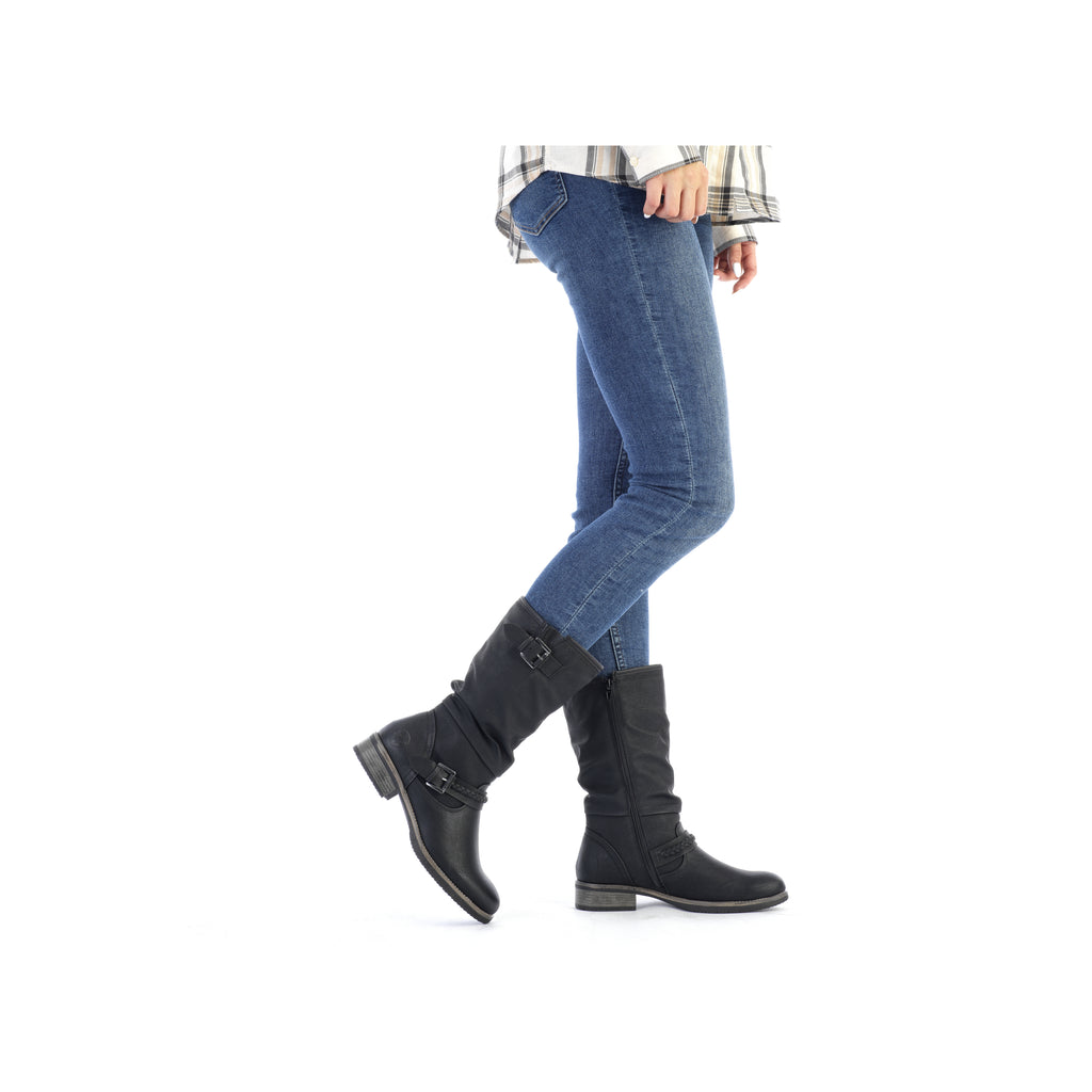 Black Zip Boots for Women | Rieker 98860-00