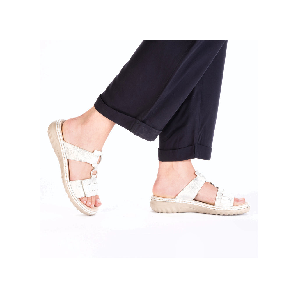 Grey Hook & Loop Sandals for Women | Rieker 60481-40