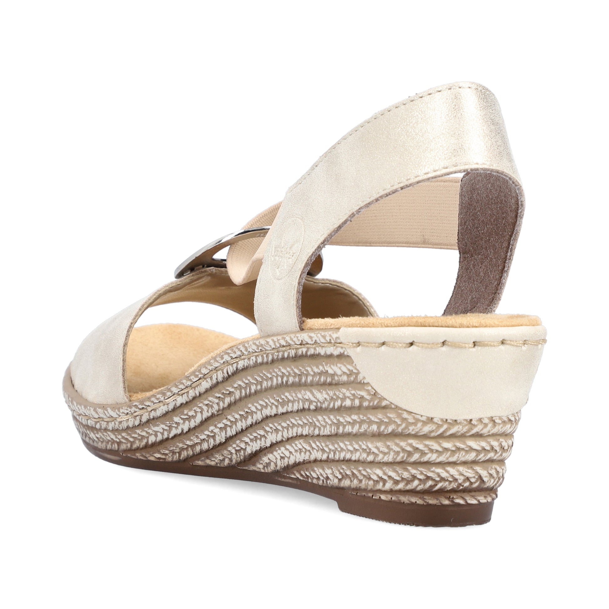 Beige Elasticated Sandals for Women | Rieker 624H6-60