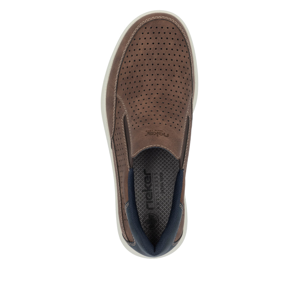 Brown Elasticated Shoes for Men | Rieker 16952-24