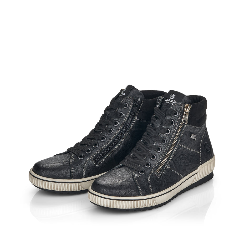 Black Zip Boots for Women | Remonte D0772-01