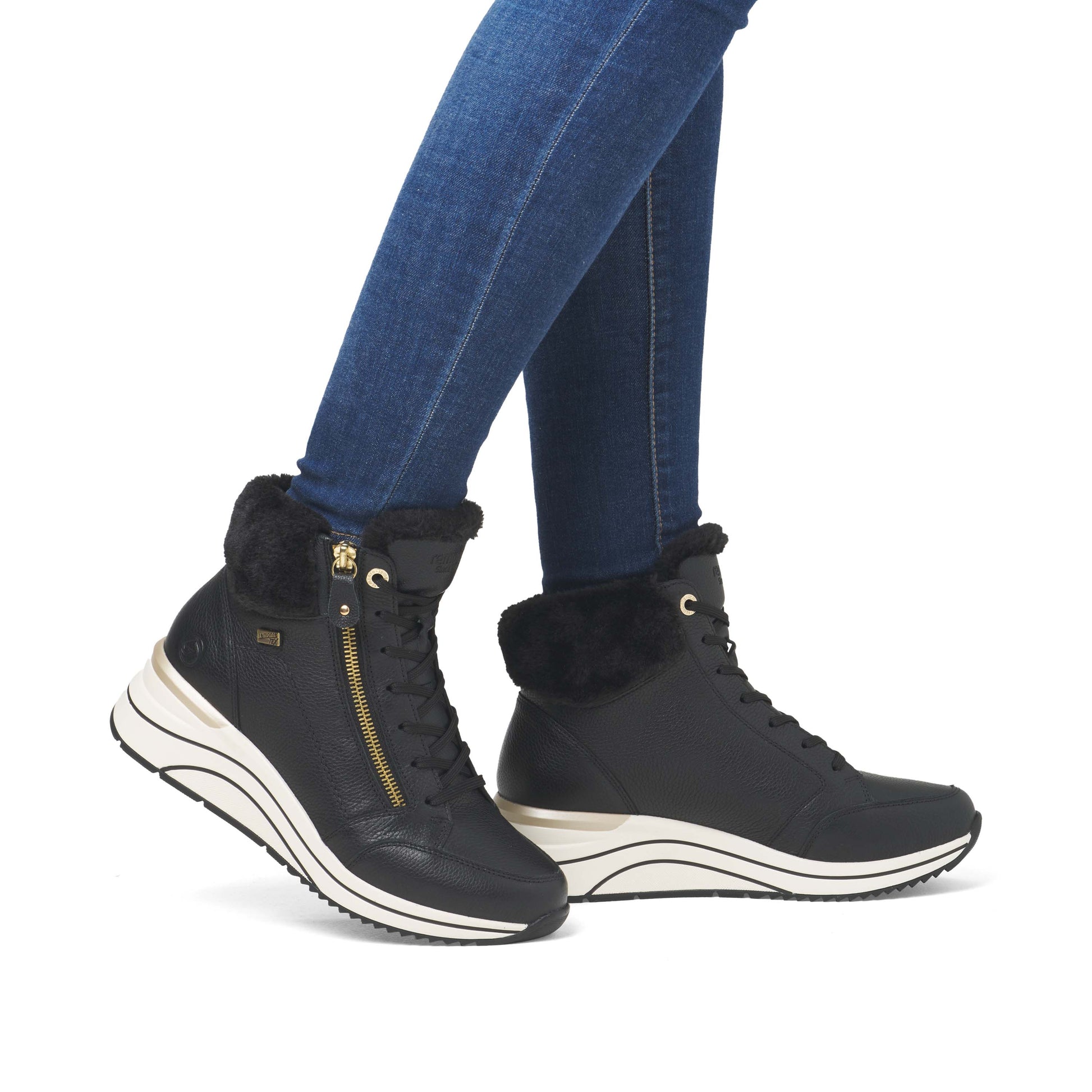 Black Zip Boots for Women | Remonte D0T77-02