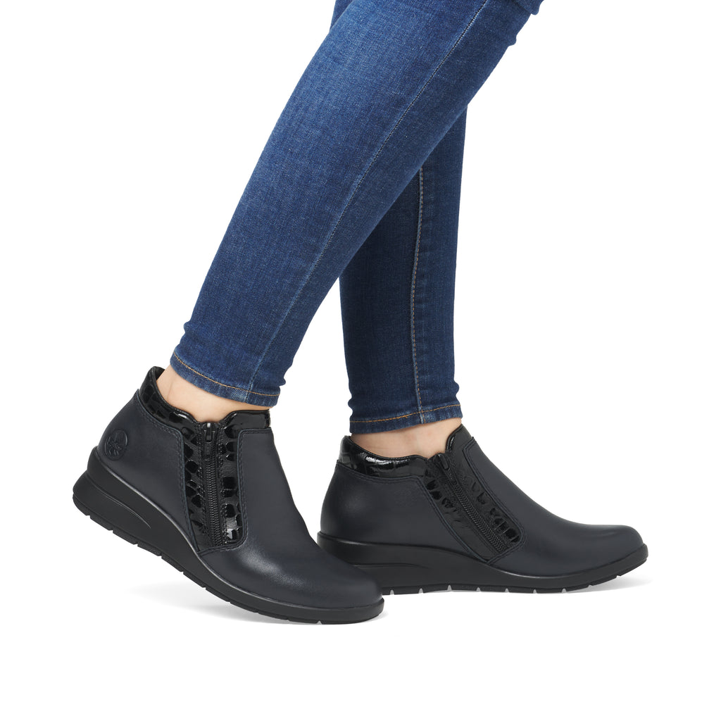 Blue Zip Boots for Women | Rieker L4883-14