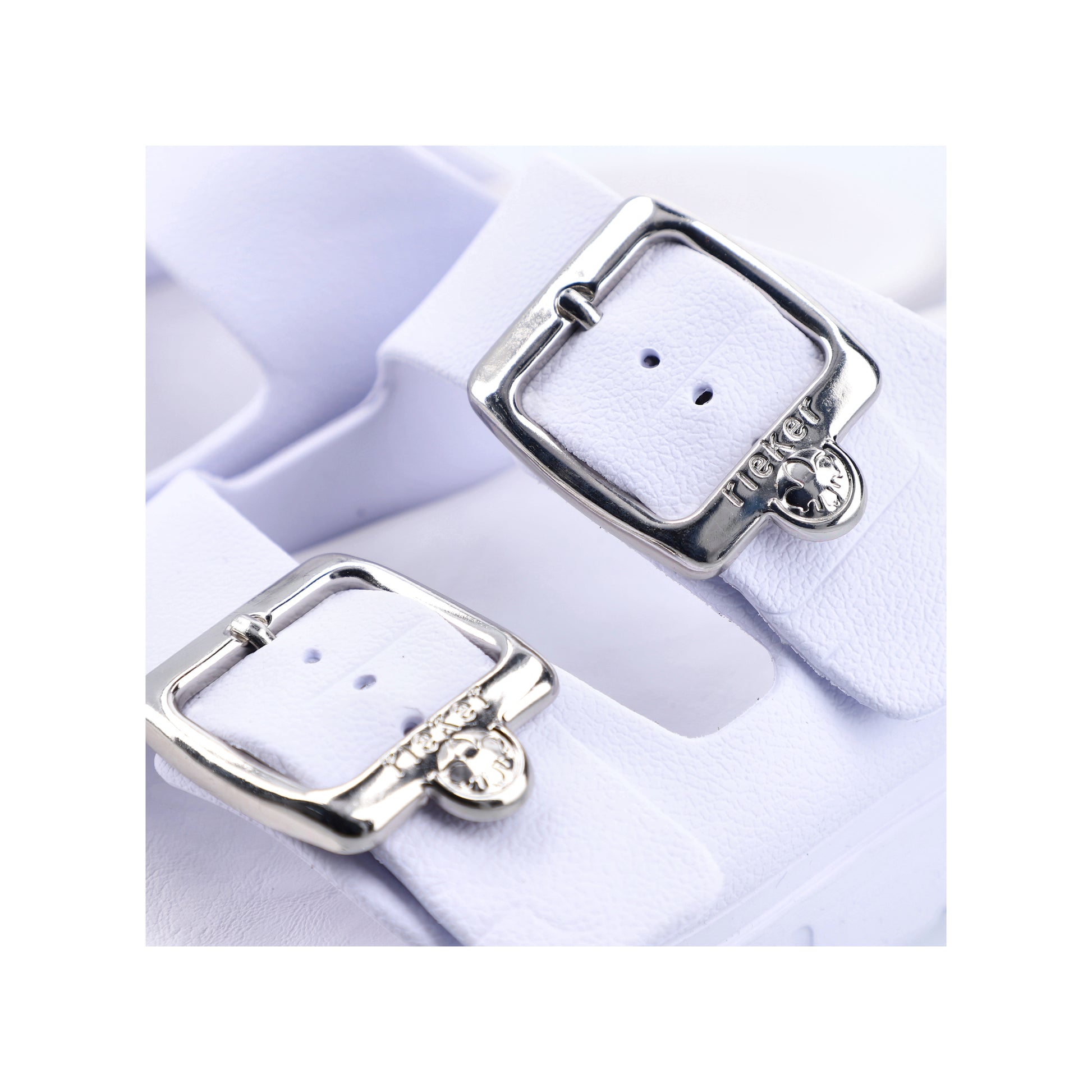 White Buckle Sandals for Women | Rieker P2180-80