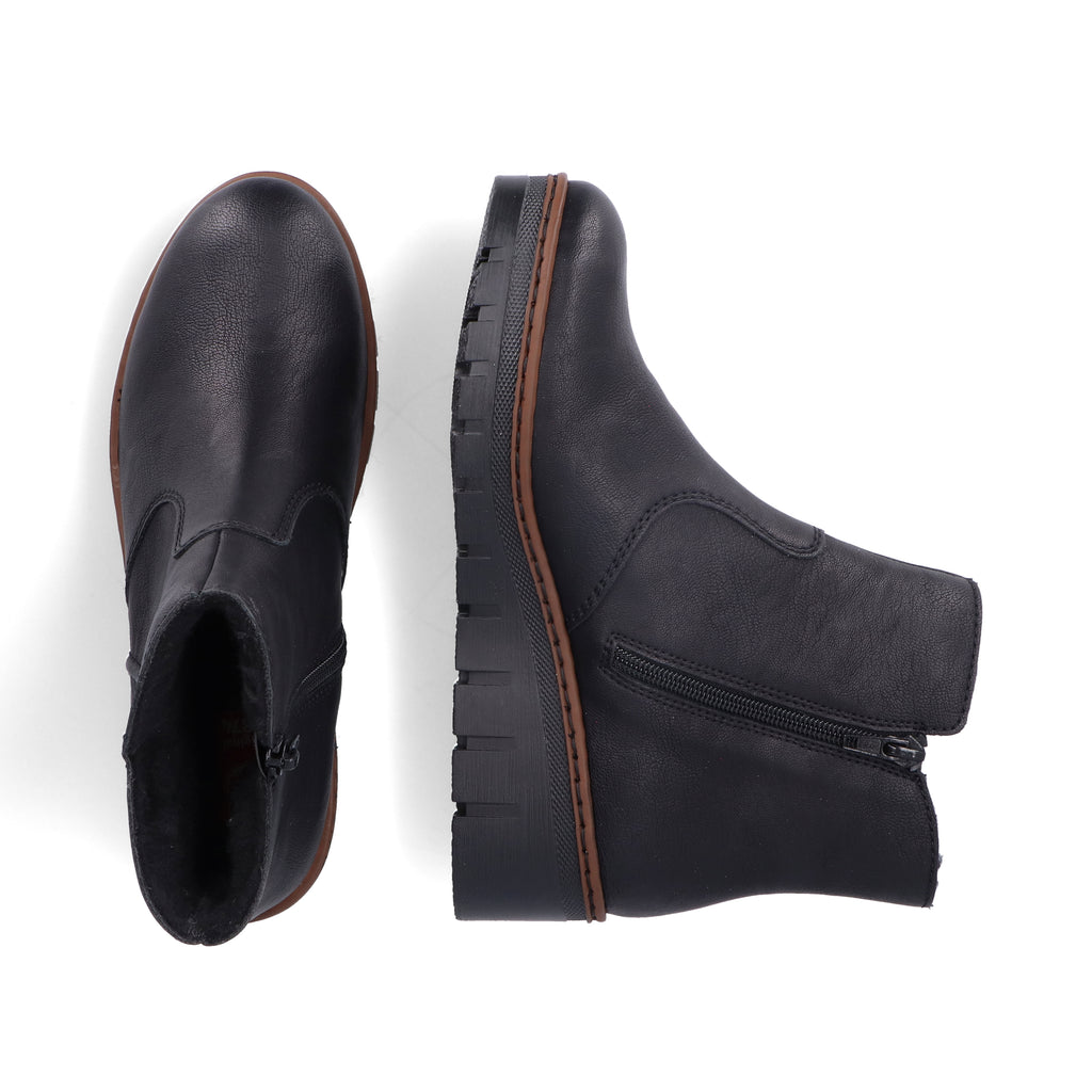 Black Zip Boots for Women | Rieker X9165-00