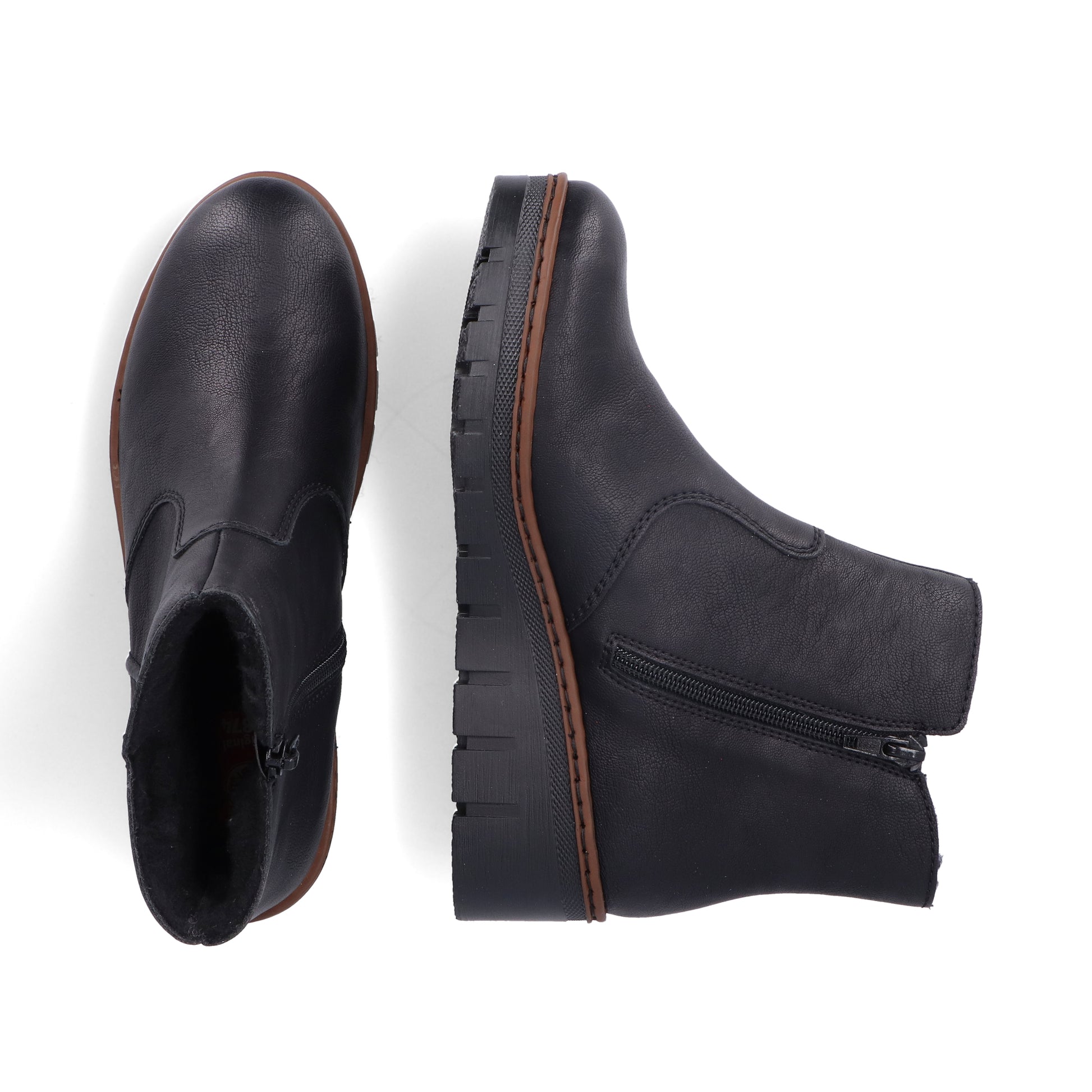 Black Zip Boots for Women | Rieker X9165-00