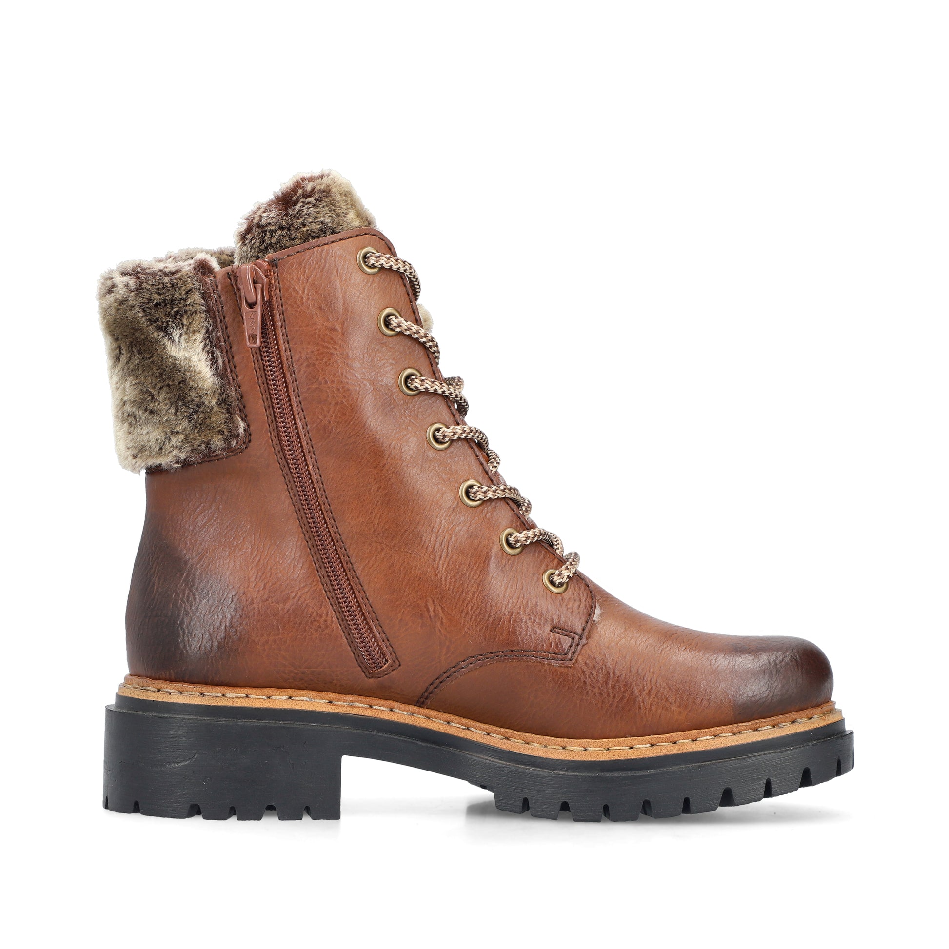 Brown Zip Boots for Women | Rieker 72608-24