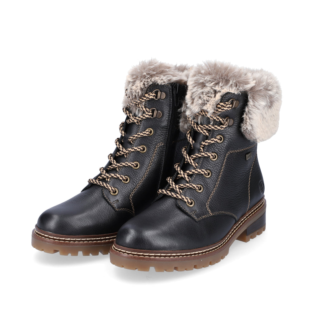 Black Zip Boots for Women | Remonte D0B74-01