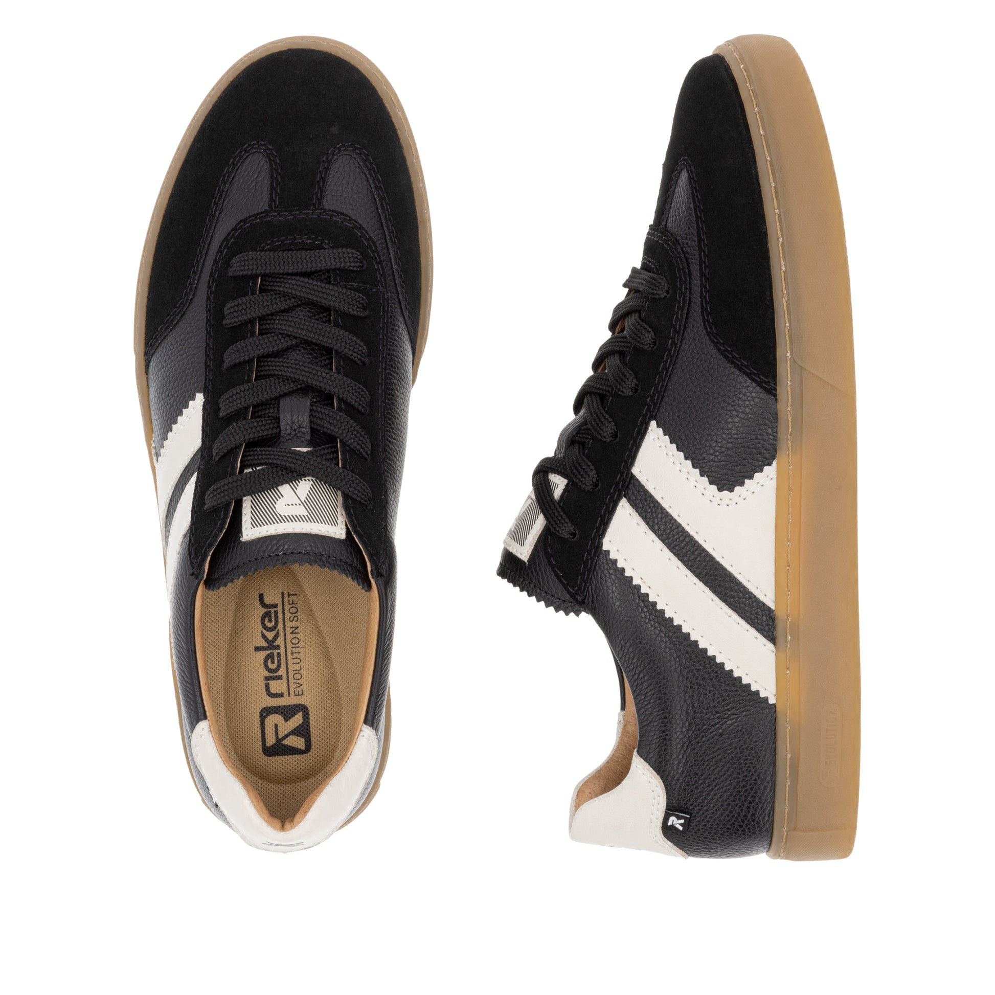 Black Elasticated Shoes for Men | Rieker Sport U0707-00