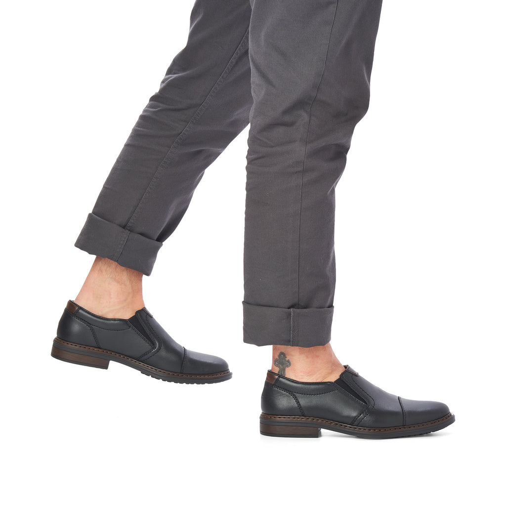 Black Elasticated Shoes for Men | Rieker 17659-00