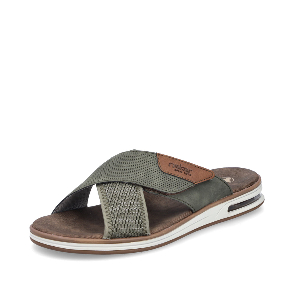 Green Hook & Loop Sandals for Men | Rieker 29083-52