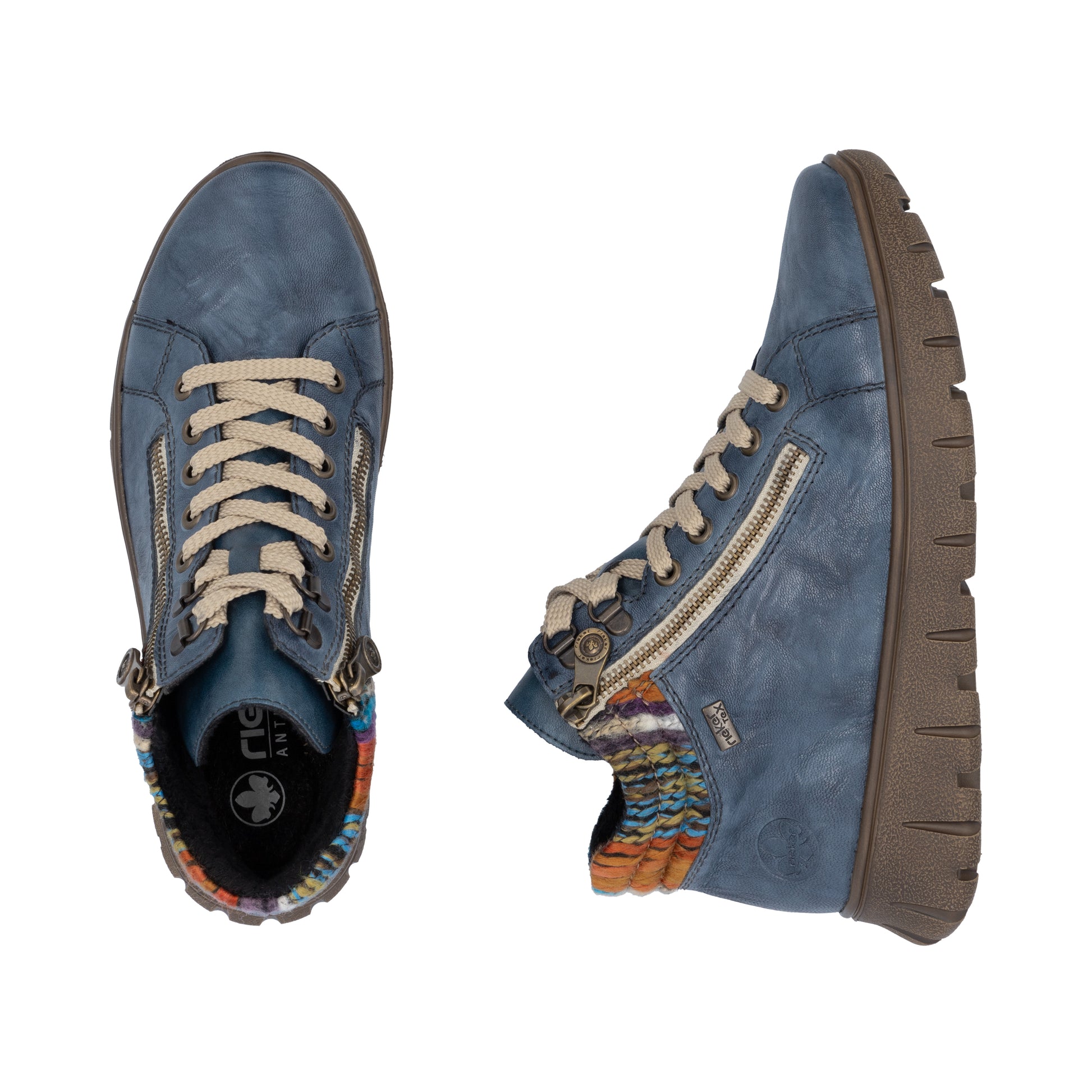 Blue Zip Boots for Women | Rieker N1305-14