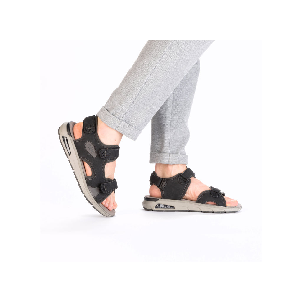 Black Hook & Loop Sandals for Men | Rieker 29151-00