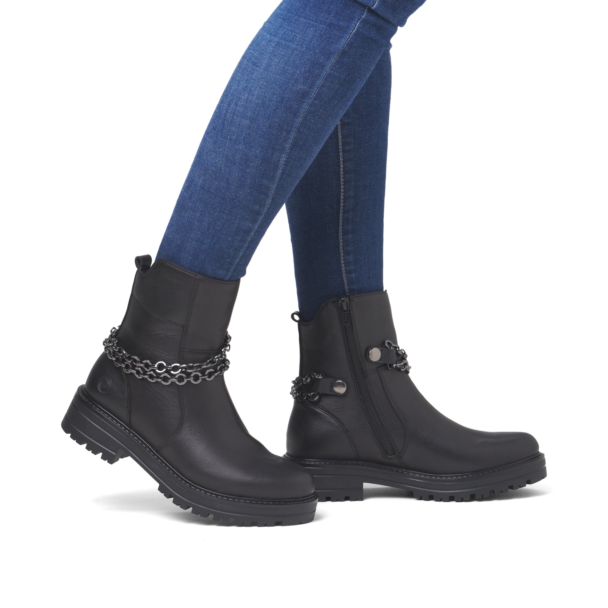 Black Zip Boots for Women | Remonte D2285-00