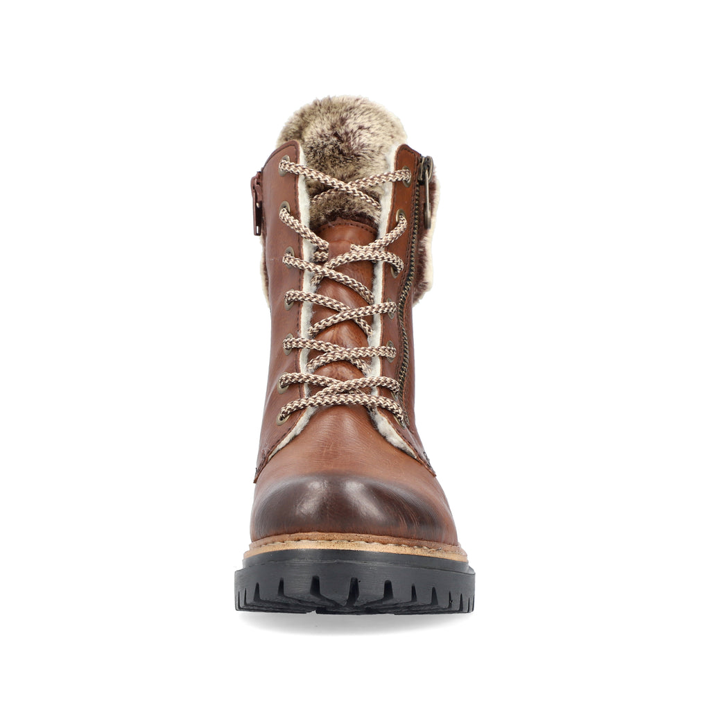 Brown Zip Boots for Women | Rieker 72608-24
