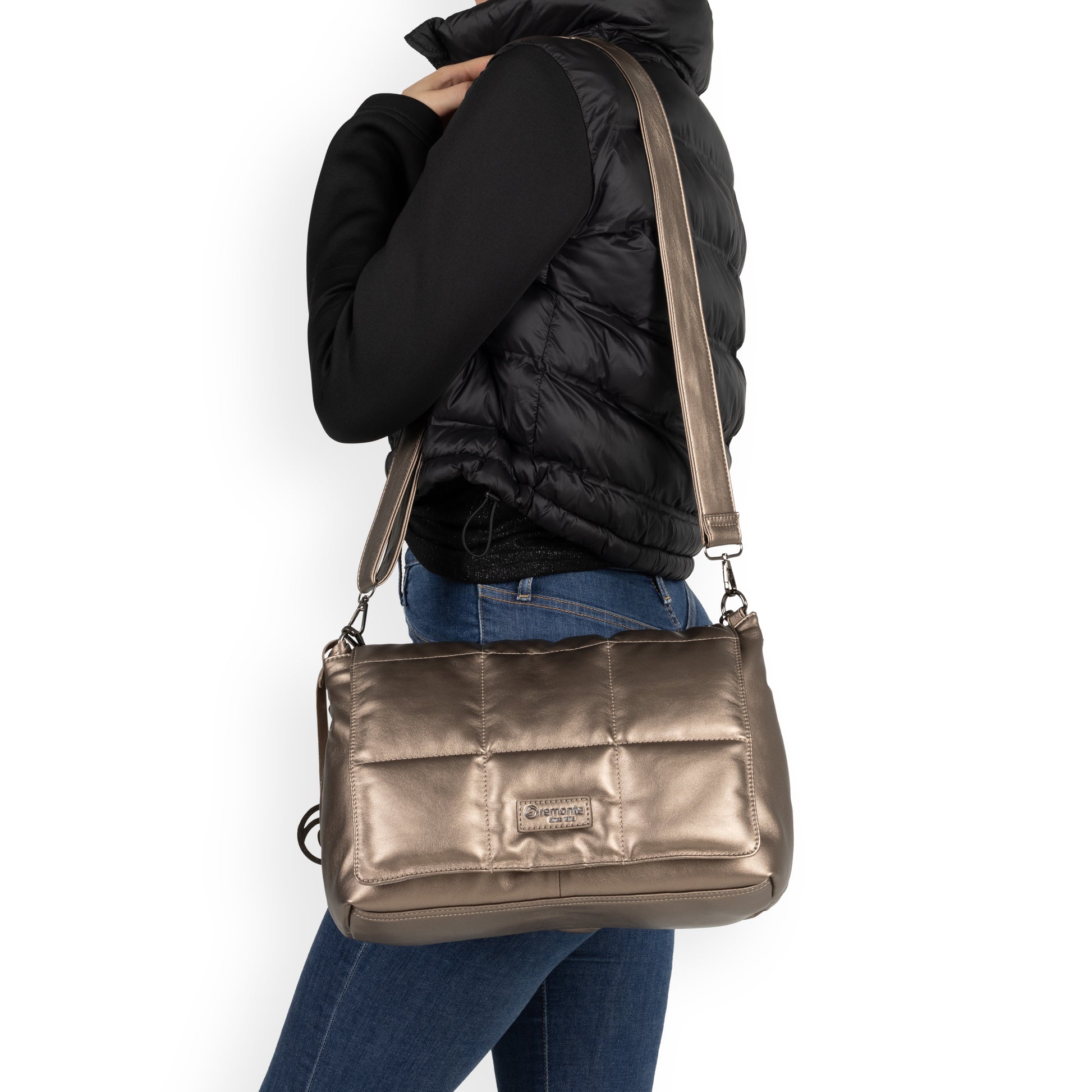 Metallic Fold With Snap Bags for Women | Remonte Q0716-90