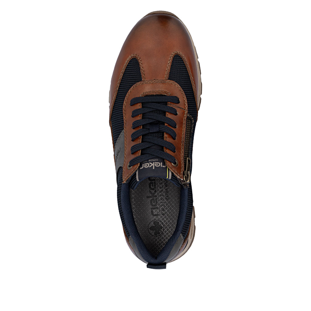 Brown Zip Shoes for Men | Rieker B0507-24