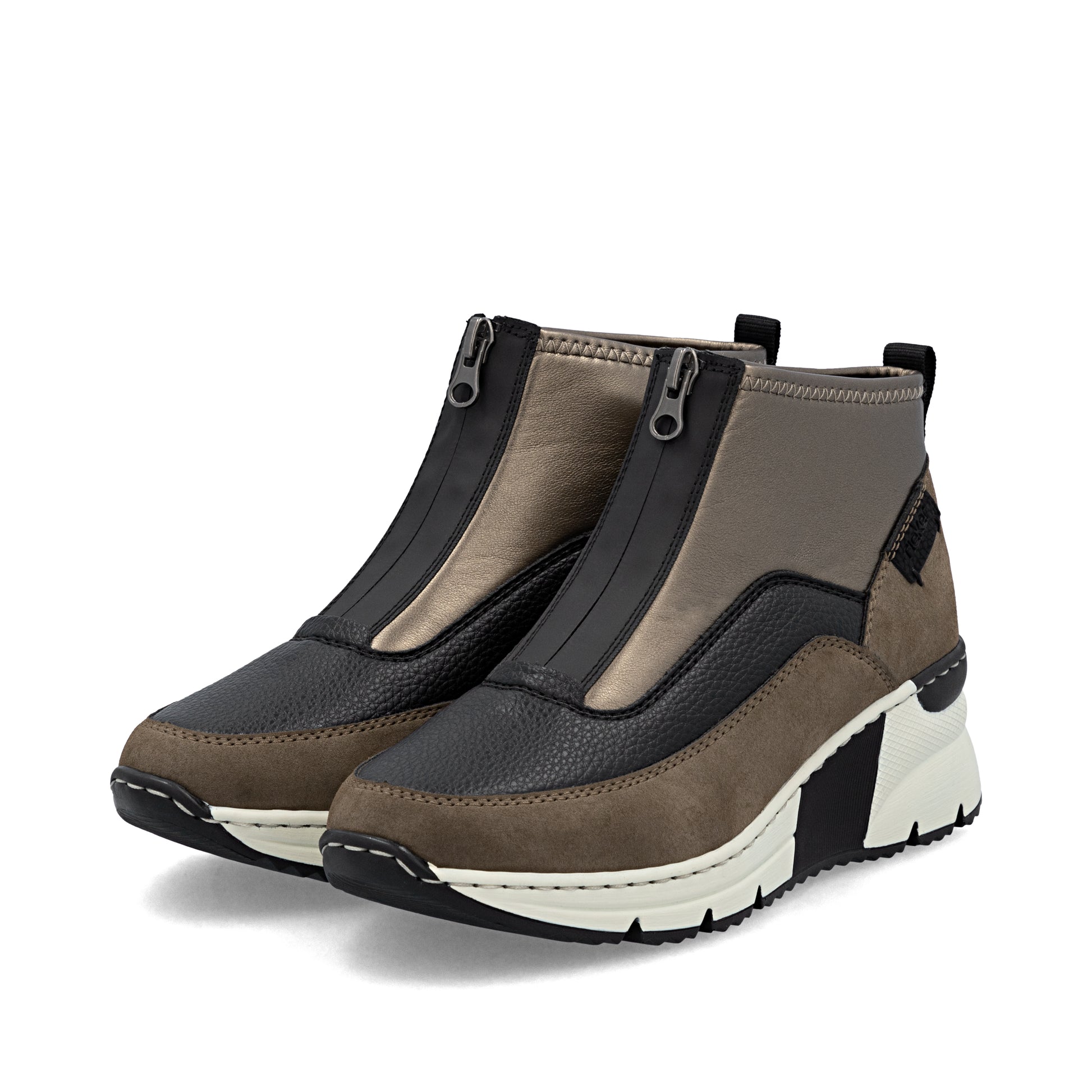Brown Zip Boots for Women | Rieker N6352-25