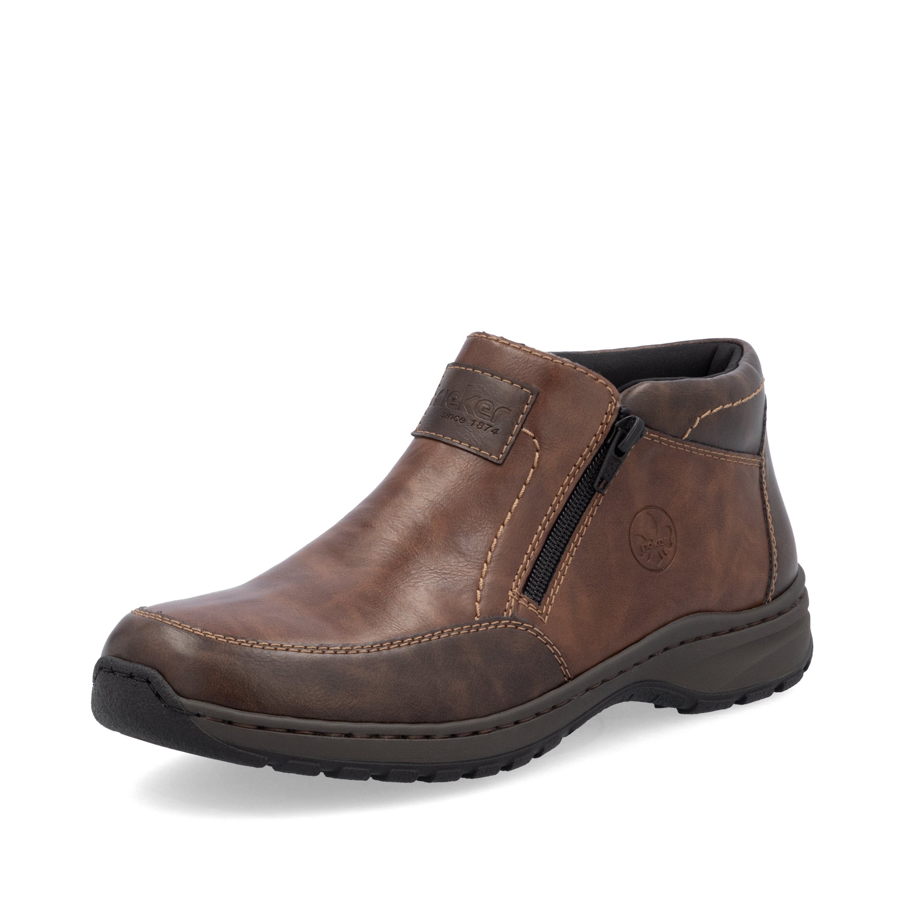 Brown Zip Boots for Men | Rieker 03352-24